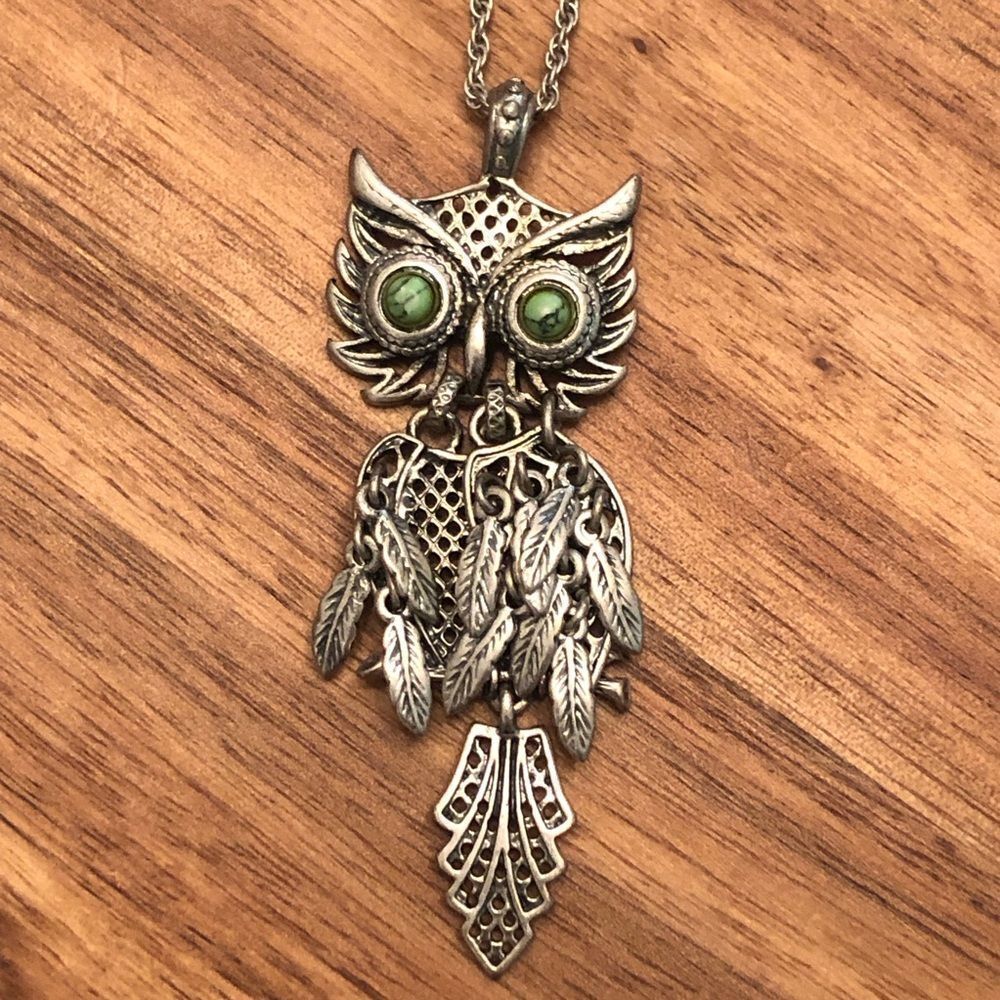 Lucky Brand | Hinged Owl Pendant Necklace | 24” Adjustable